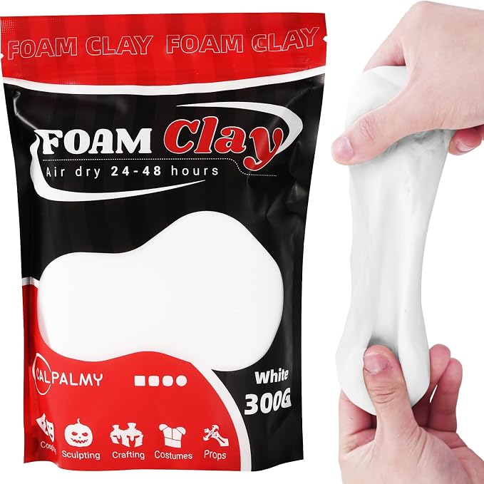 CALPALMY Moldable Foam Clay - 300g High Density Air Dry Clay by CalPalmy