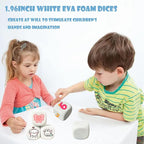 White EVA Foam Dices for Kids Graffiti-Building Blocks, Creative Painting - Image 3