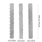 3PCS Irregular Edges Ruler Stainless Steel Paper Tearing Ruler Wavy Line - Image 2