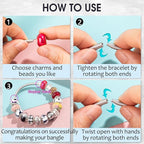 ZYEHXED 20 Pieces Snake Charm Bracelet, 4mm Expandable Charm Bangle Bracelets - Image 6