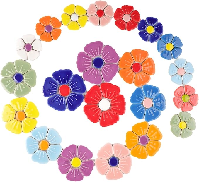 454g DIY Craft Ceramic Mosaic Tiles Flower Animal Mosaic Insect - Image 5