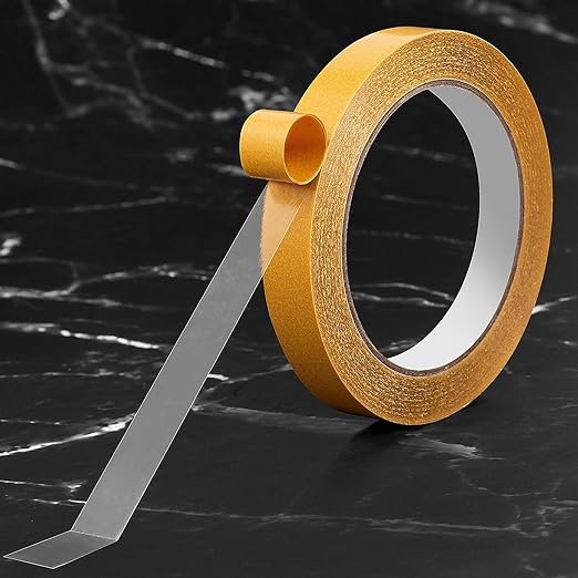 Ultra-Thin Clear Double Sided Tape 0.6Inch X 66Feet Two Sides Sticky Tape by AI+AIKENUO