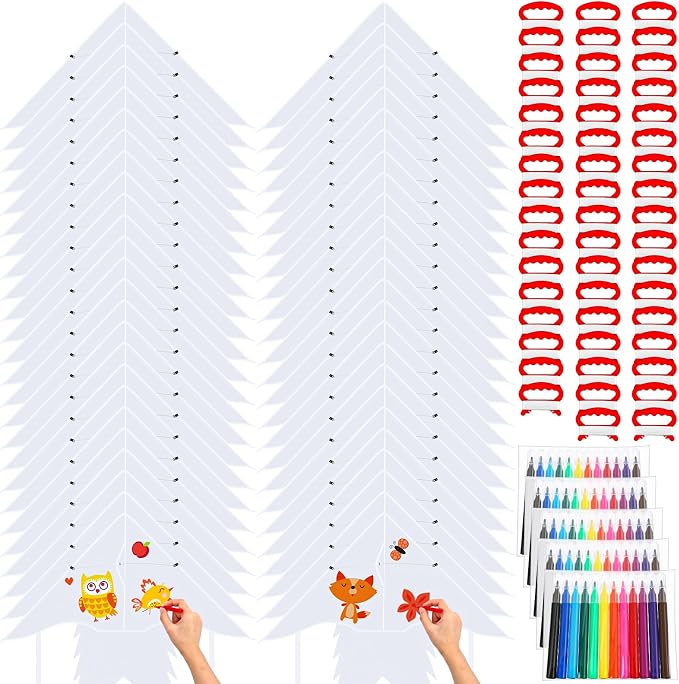 Libima 50 Pcs DIY Blank Kites for Kids Bulk Large Kite Making Kit Easy to Fly by Libima