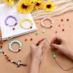 Ferreve 35 Sets Pastel Religious Bead Wristband Craft Kit Jesus Love Me Faith - Image 3