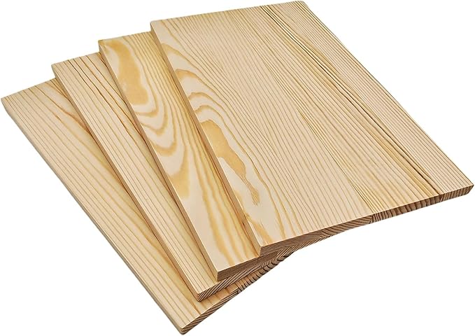 4PCS Rectangle Wood Boards Unfinished Wood Blocks by Anktily