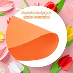 MECCANIXITY 60 PCS Orange Red Color Circle Cutouts Paper 10 Inch Round Card - Image 3