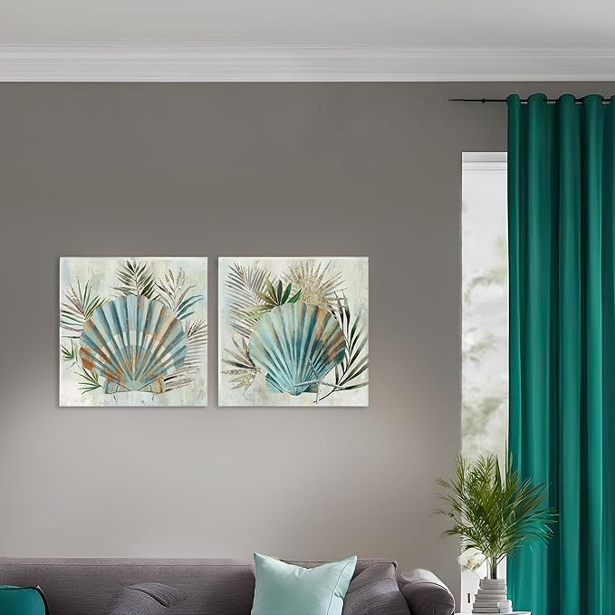 JAPO ART Turquoise Shell Pictures Modern Seashell - Image 6