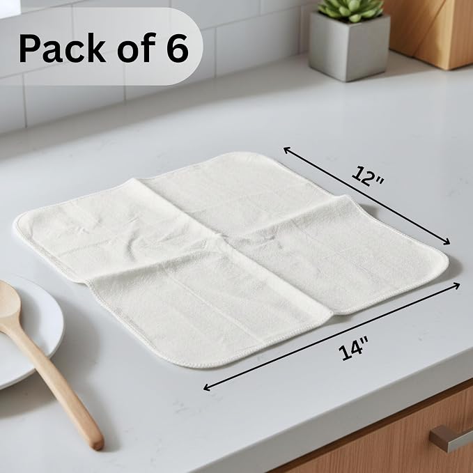 Flour Sack Shop Towels, Natural Cotton Cleaning Towels 14" x 12", Automotive - Image 5