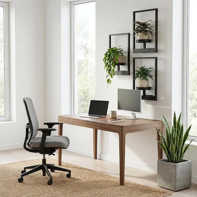 Picture Frame Wall Planters Set of 3, Modern Metal Hanging Shelves - Image 6