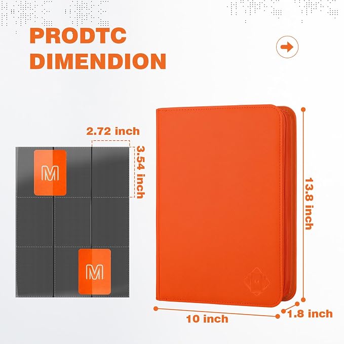 Trading Card Binder with 9 Side Loading Pocket Card Album Hold Up to 540 Cards - Image 5