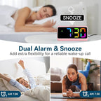Netzu Loud Alarm Clock for Heavy Sleepers, RGB Alarm Clocks for Bedrooms - Image 4