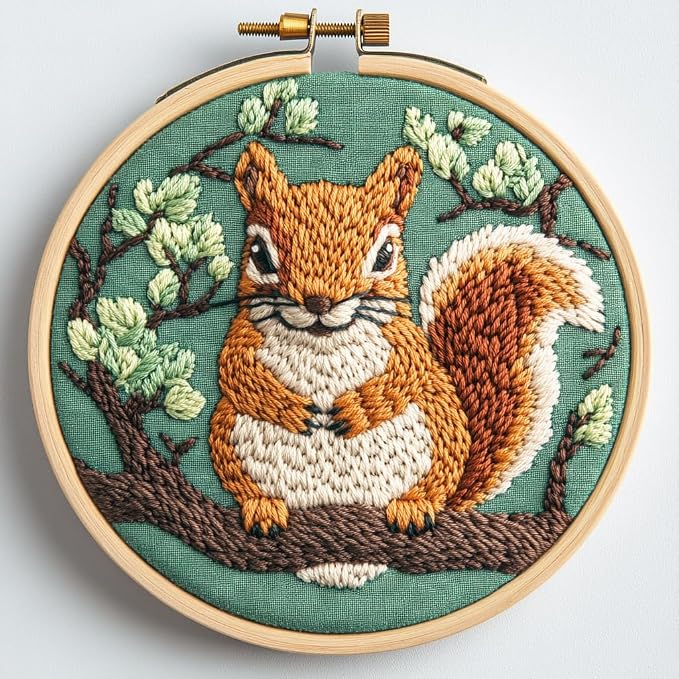 DIY Punch Needle Kits Squirrel by Unknown