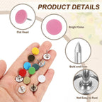 uxcell 150Pcs Upholstery Tacks, 11mmx13mm Flat Head Thumb Tack Decorative - Image 3