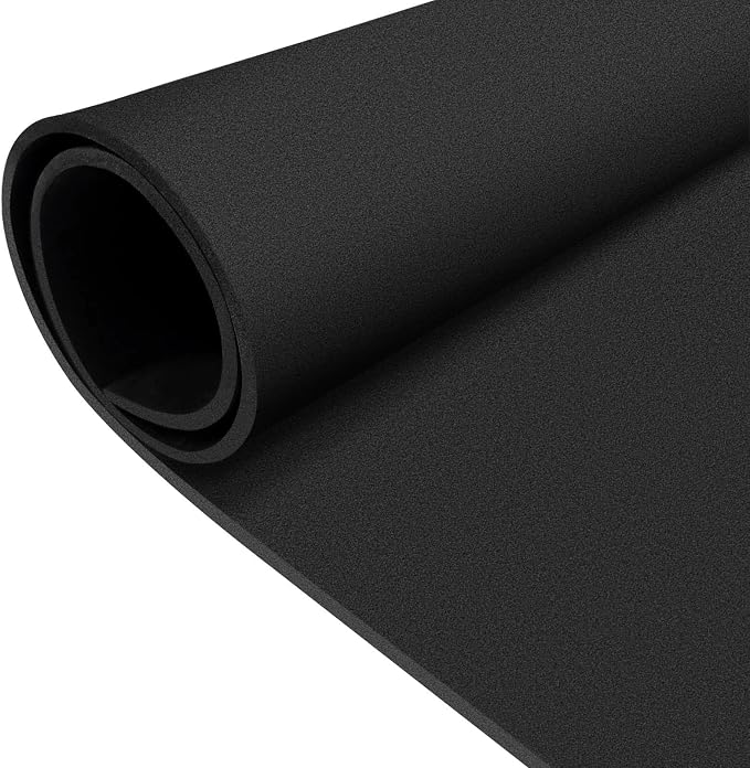 biguphate EVA Foam Roll - 4mm Black Ultra High Density Craft Foam - 15 x 39 by Biguphate