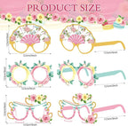 Pajean 32 Pcs Tea Party Decorations Eyeglasses Tea Time Themed Paper Glasses - Image 2