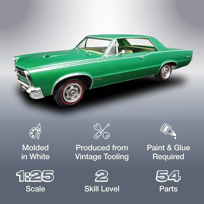 AMT 1965 Pontiac GTO Hardtop Craftsman Plus 1:25 Scale Model Kit - Image 2