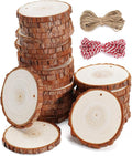 wohohoho 32pcs 3.2-3.6 inches Natural Wood Slices, Unfinished Craft Wood Kit by Unknown