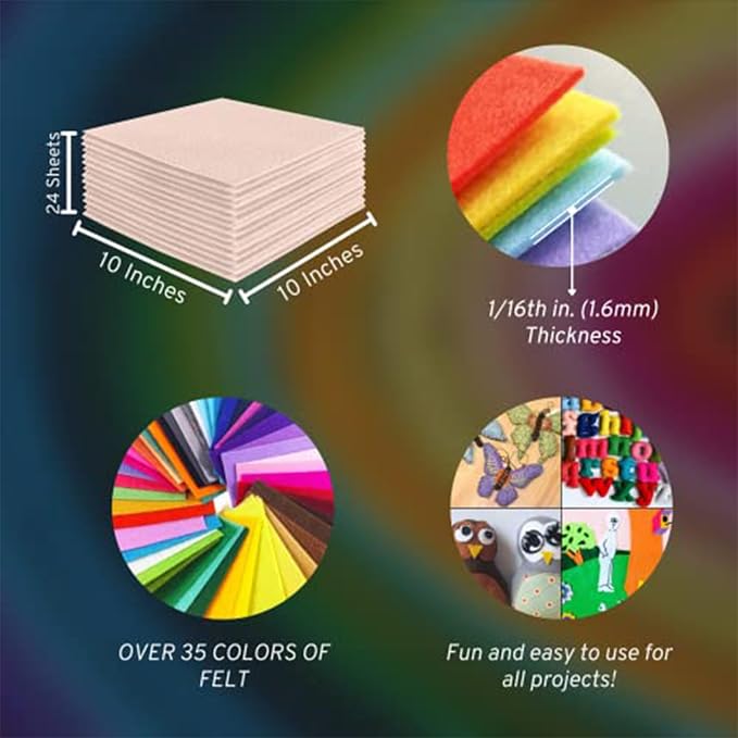 FabricLA Acrylic Felt Sheets for Crafts - Image 3