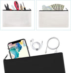 12 Pieces White Cotton Canvas Makeup Bag, Blank DIY Craft Bag - Image 4