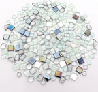 LITMIND Assorted Silver White Irregular Crystal Mosaic Tiles, 9oz Value Pack - Image 4