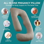 Sasttie Pregnancy Pillows for Sleeping, U Shaped Cooling Full Body Pillow - Image 6