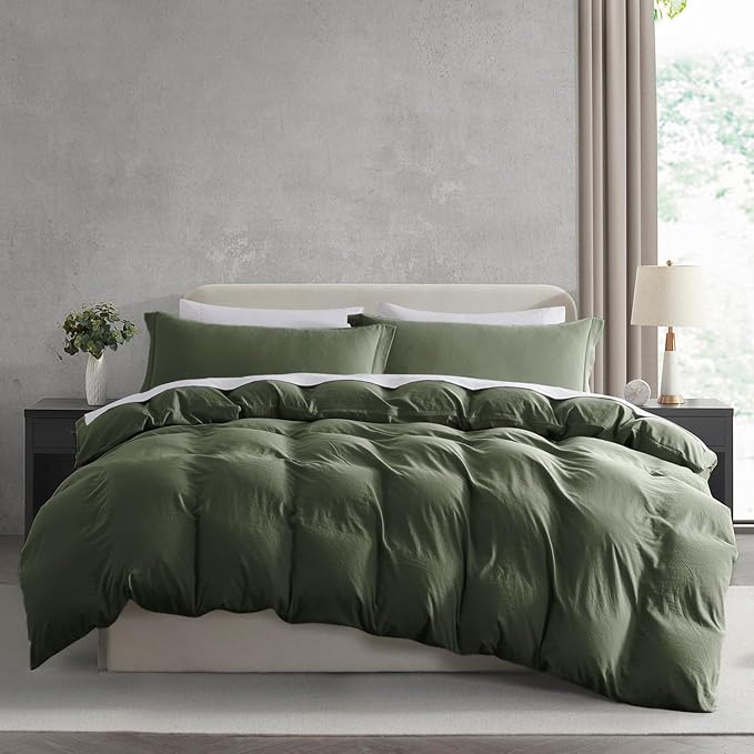 Nestl Olive Green California King Duvet Cover Sets by Nestl