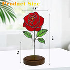Glass Flowers, Stained Glass Rose - Image 3