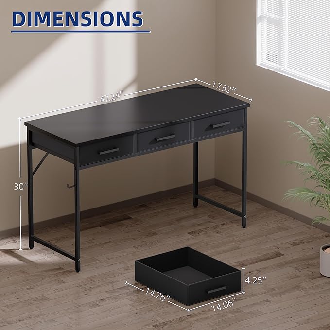 Pamray 47 Inch Small Computer Desk - Image 3