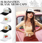 Vabean 24 Pack Sublimation Blank Cap Trucker Mesh Cap Unisex Plain Blank - Image 6