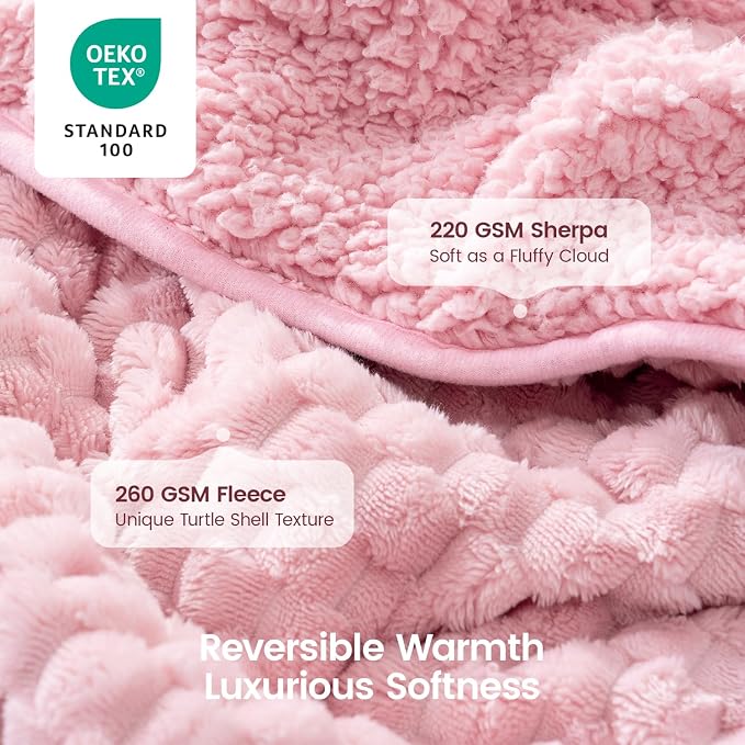 Super Fuzzy Soft Fleece Sherpa Weighted Blanket 20 lbs - Image 3