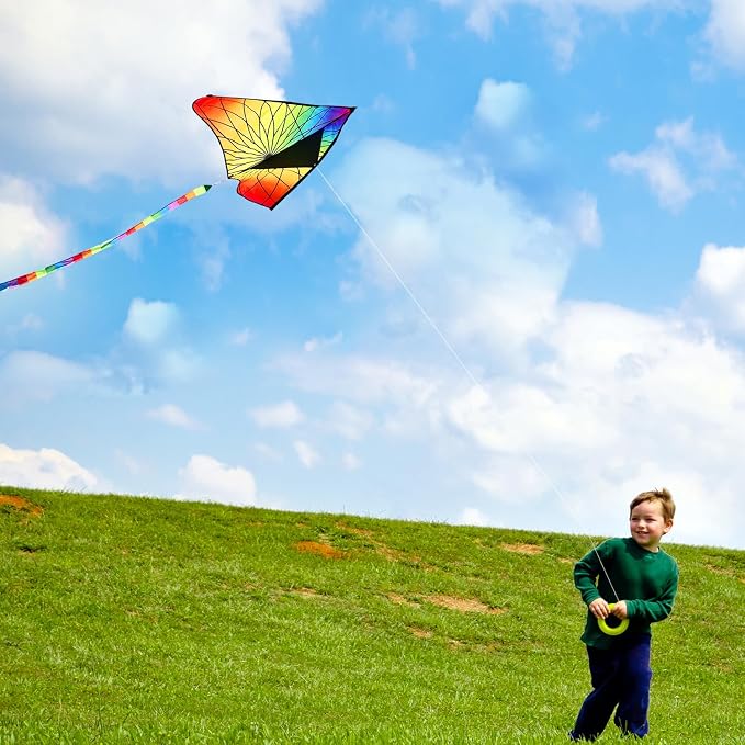 HONBO Large Delta Kite for Kids & Adults, Extremely Easy to Fly Kite for Beach - Image 4