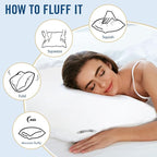 Piwaal Luxury Hotel Pillows for Sleeping 2 Pack, Bed Pillows Standard Size Set - Image 8