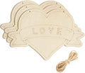 Large Size 12" Wooden Heart Ornaments to Paint, Valentine's Day Happy Mothers by Sophena