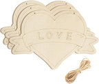 Large Size 12" Wooden Heart Ornaments to Paint, Valentine's Day Happy Mothers by Sophena