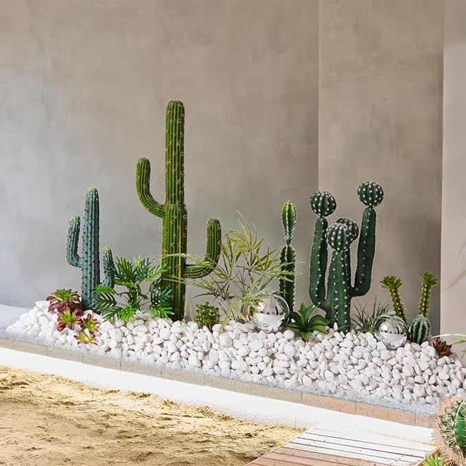 FANTIAN 20 lbs White Rocks for Gardens, 1.5-2.5 Inch Decorative Pebbles for - Image 4