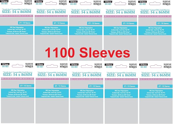 Sleeve Kings North Sea Compatible Sleeves 54 X 86 mm by SleeveKings