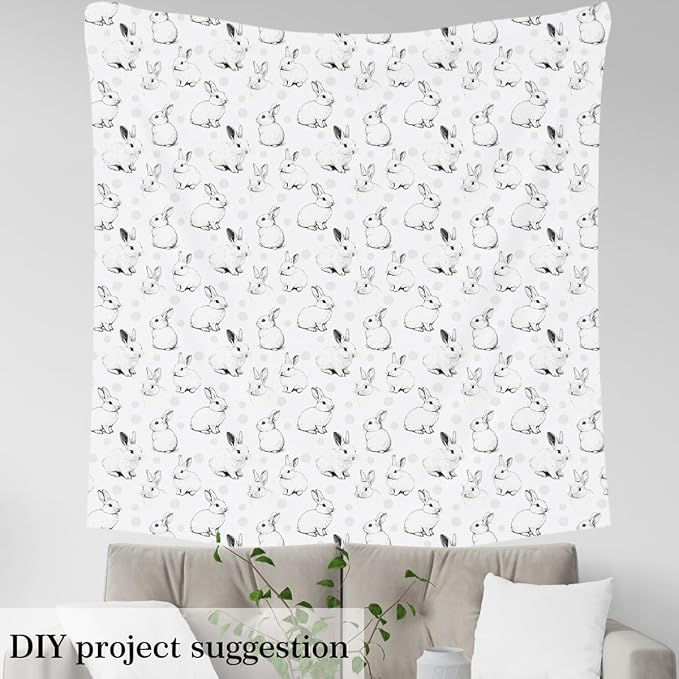 Erosebridal Rabbit Flannel Fabric by The Yard Polkadots Soft Not Stretchy Decor - Image 3