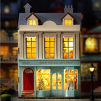 DIY Miniature House Kit, CUTEROOM Wooden Dollhouse Kit Mini House Making Kit - Image 2