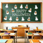 54Pcs Halloween Ghost Cutouts, Classroom Halloween Bulletin Board Paper Cutouts - Image 4