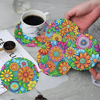 ijbnhd 8 Pcs Flowers Diamond Art Coasters - Image 5