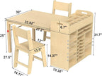 GDLF Kids Art Table and Chairs Set, Craft Desk - Image 4