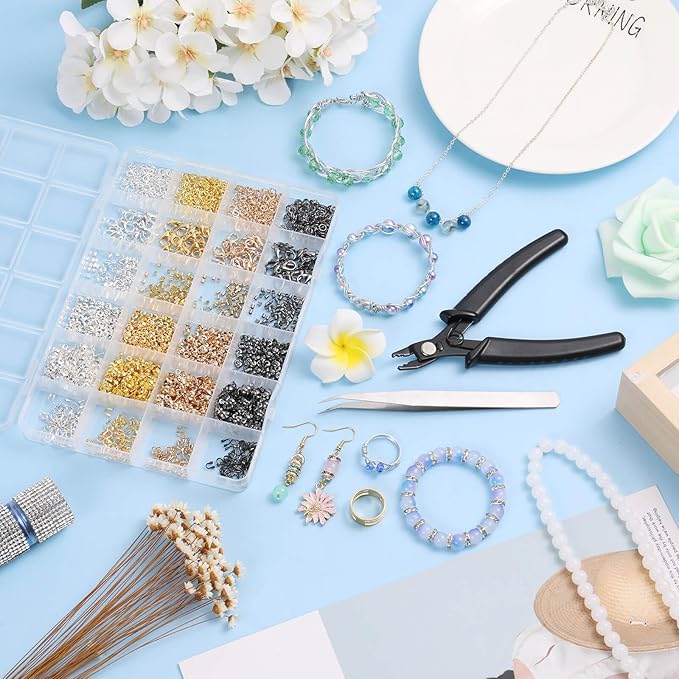 Acejoz 2165 Pcs Crimp Beads for Jewelry Making, Incliding Crimp Bead Covers - Image 7