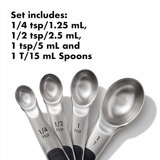 OXO Good Grips 4 Piece Stainless Steel Measuring Spoons - Image 6