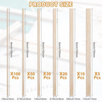 Yulejo 215 Pieces Balsa Wood Sticks Wooden Dowel Rods Square Hardwood - Image 3