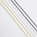 60 Feet Metal Iron Necklace Chains 3mm Bulk Curb Link Chain - Image 5