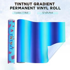 Tintnut Blue Gradient Permanent Vinyl Roll 12in x 5ft Self Adhesive Vinyl | - Image 2