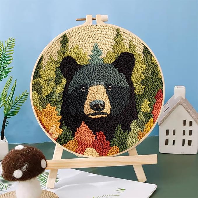 Punch Needle Kits Black Bear Embroidery Starter Set - Image 2