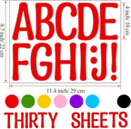Bemeol 30 Sheets Large Letter Stickers 4 Inch Alphabet Letter Stickers Self - Image 3