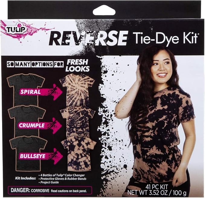Tulip One-Step Tie-Dye Kit, Reverse Tie Dye Technique by Tulip