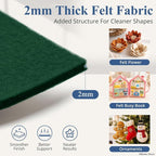 12"x12" Felt Sheets for Crafts, 2mm Stiff Felt Fabric 12 Pcs, Hunter Green | - Image 2